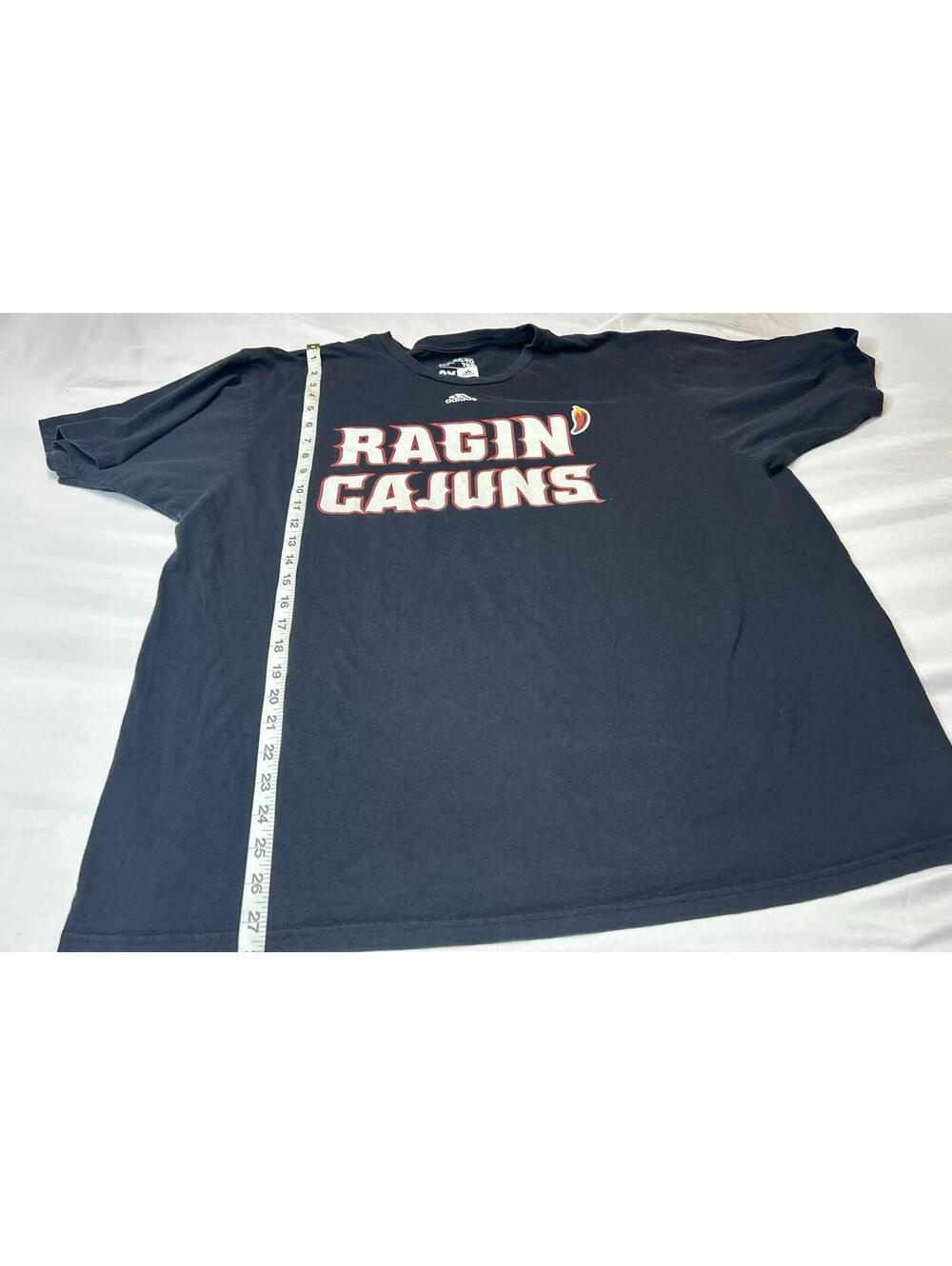 Adidas Ragin Cajuns T-Shirt Mens 2XL Black Go-To Tee Louisiana Lafayette UL NCAA